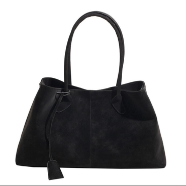 Sac Cabas Femme Noir Effet Daim