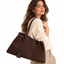 Sac Cabas Femme Brown Effet Daim