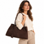 Sac Cabas Femme Brown Effet Daim