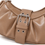 Sac Baguette Beige Verni – Élégance Vintage